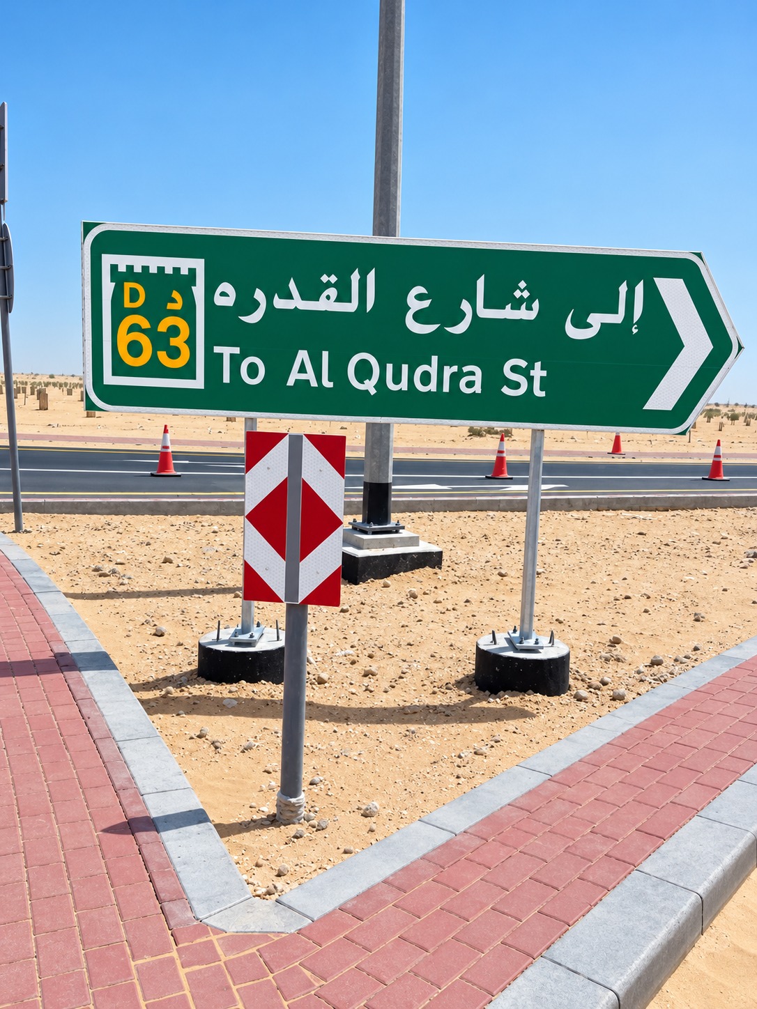 Destination Signs image 15 — To Al Qudra St green sign