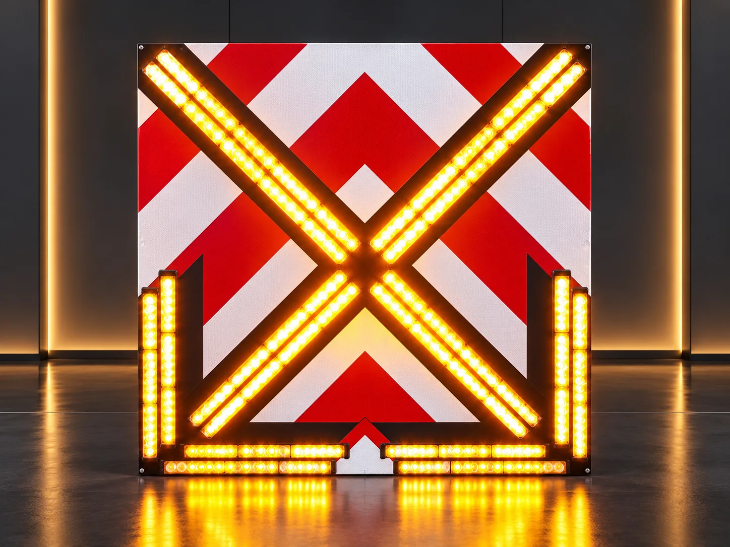 Illuminated vehicle warning board