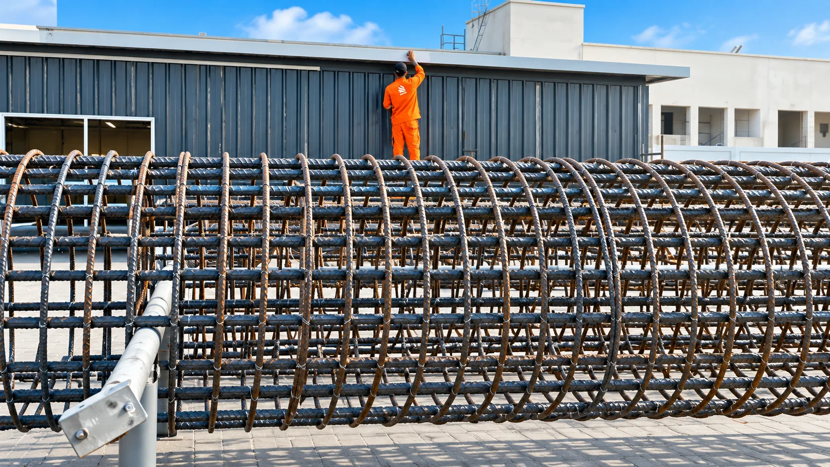 Industrial steel reinforcement assembly