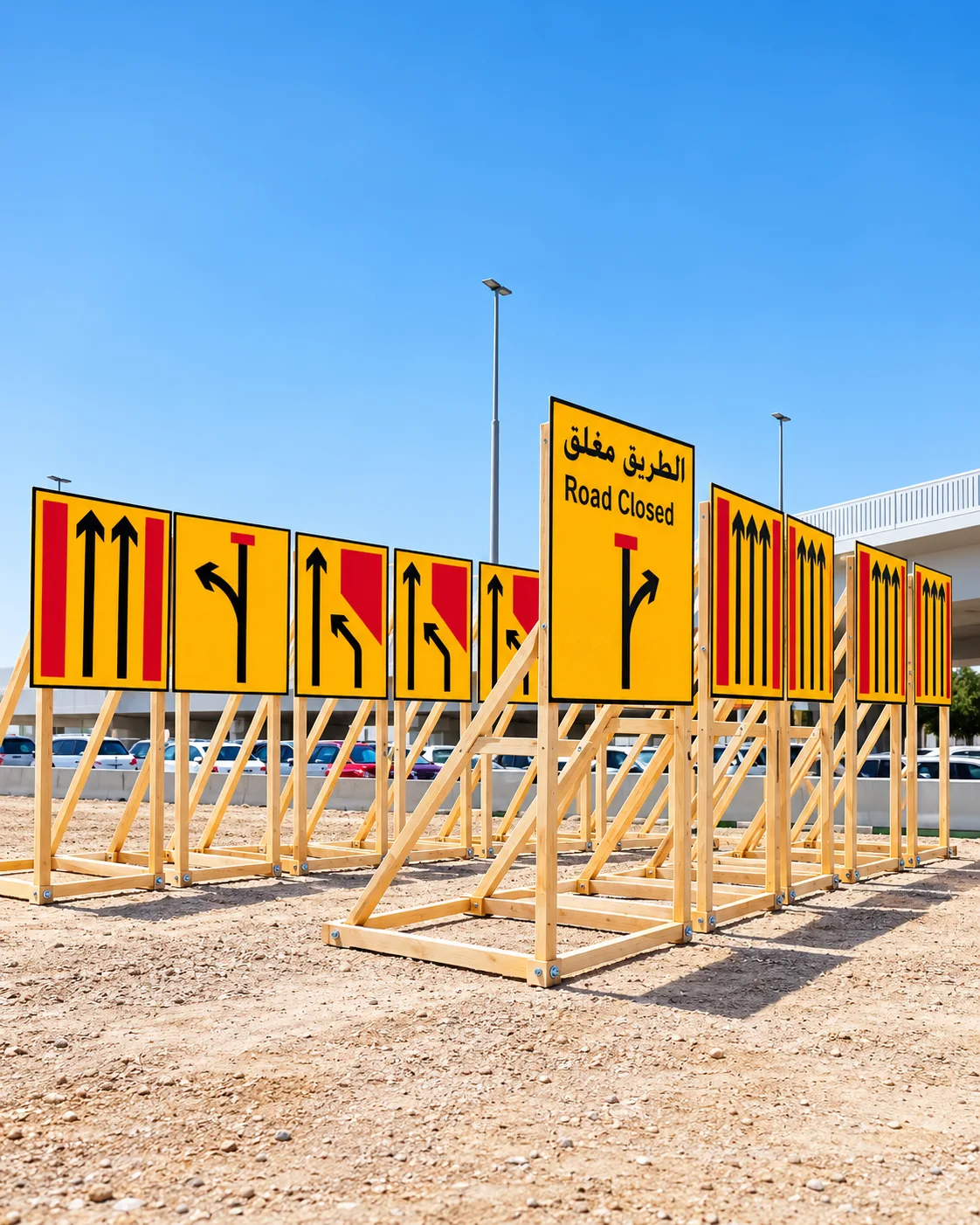 Temporary diversion roadside signage