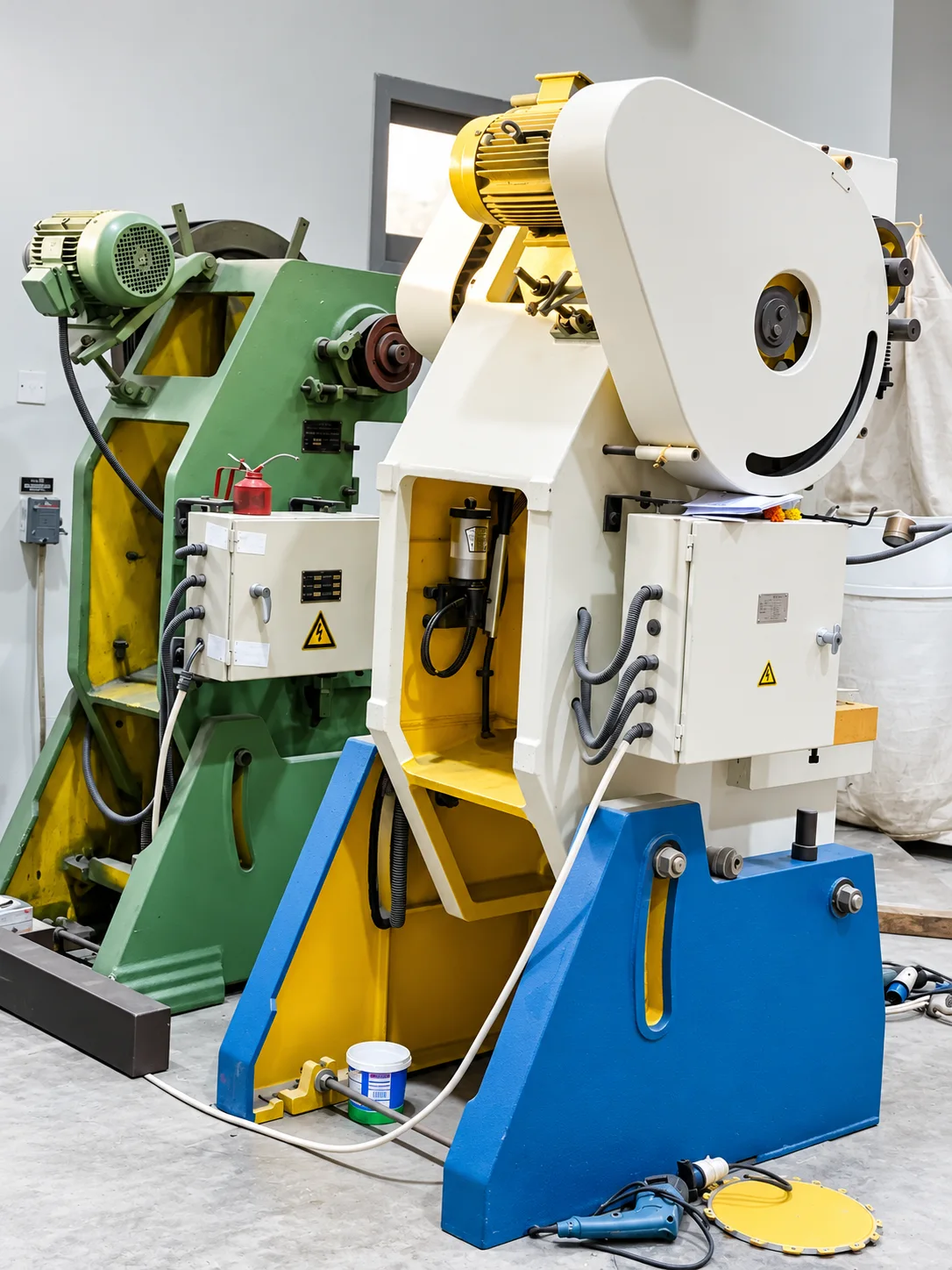 Mechanical press in workshop