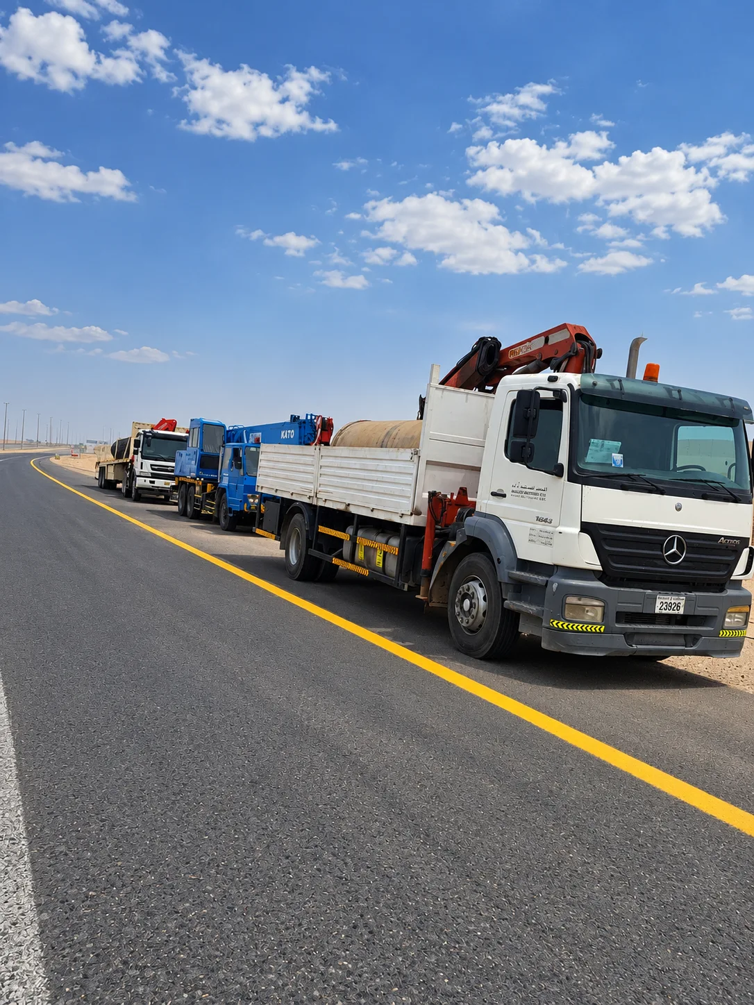 Roadworks material transport